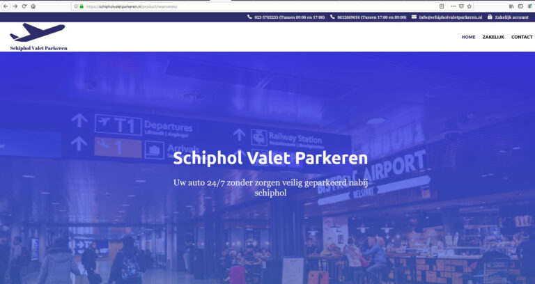 schiphol valet parkeren